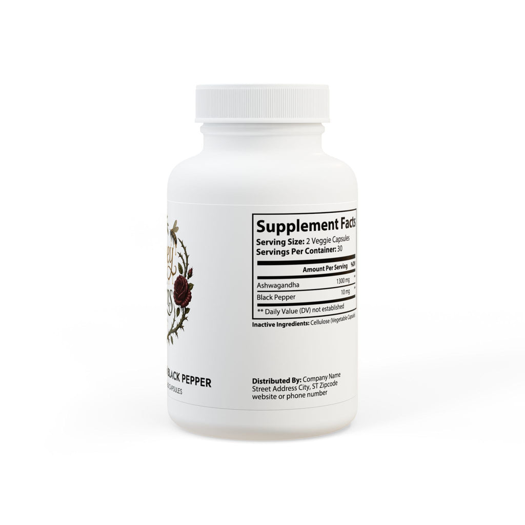 Ashwagandha and Black Pepper Supplement (60 capsules)